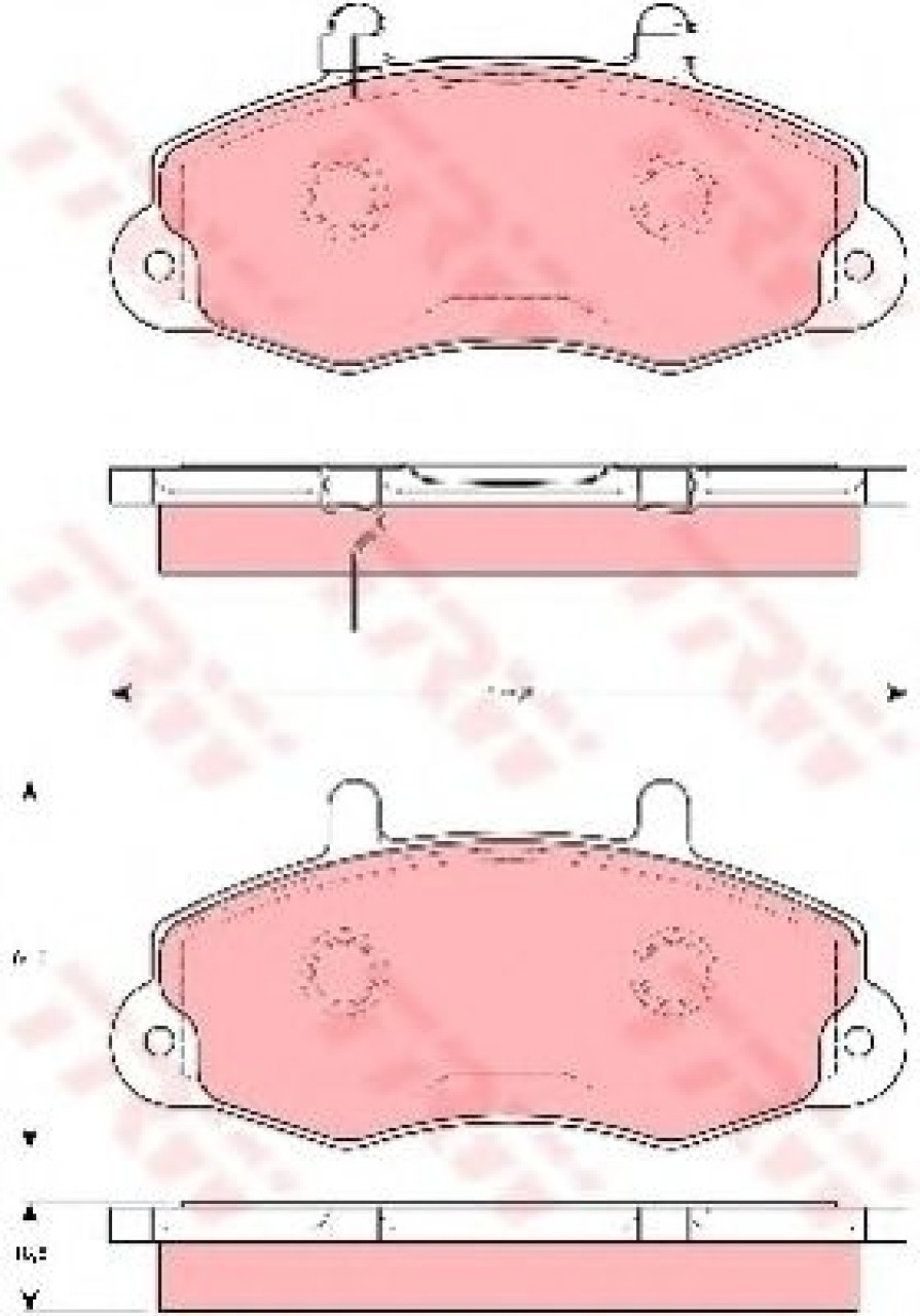 Set placute frana,frana disc FORD TRANSIT platou / sasiu (E) (1994 - 2000) TRW GDB1572 piesa NOUA