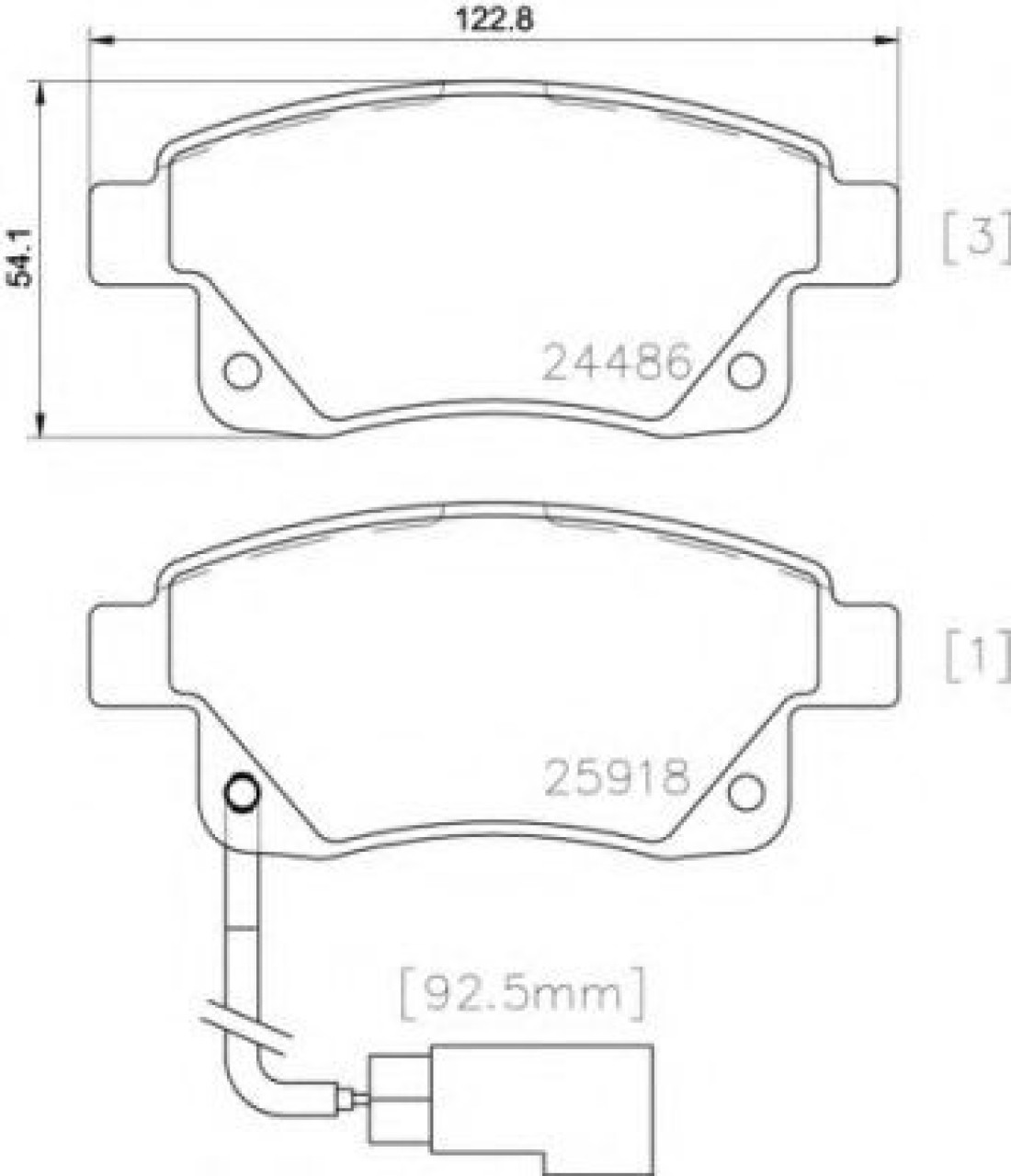 Set placute frana,frana disc FORD TRANSIT caroserie (2006 - 2014) BREMBO P 24 066 piesa NOUA