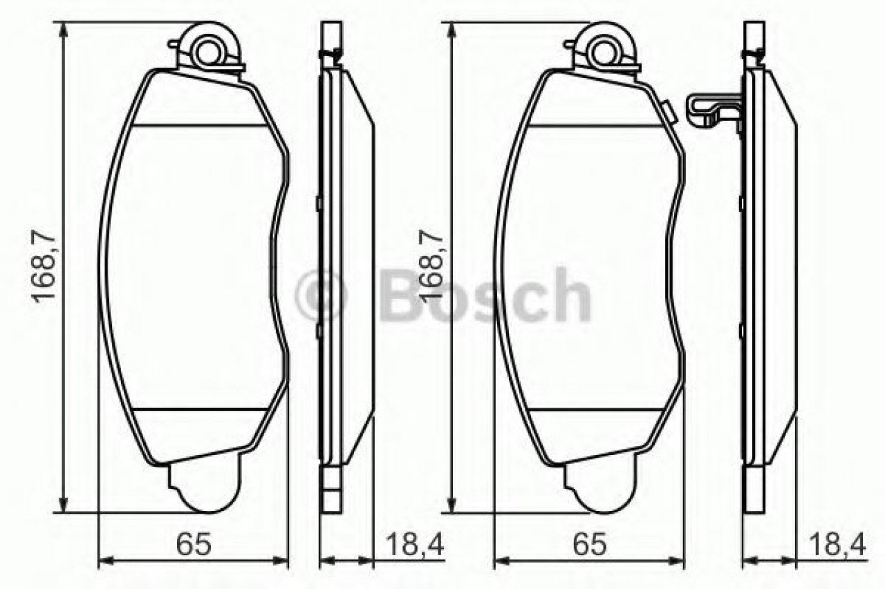 Set placute frana,frana disc FORD TRANSIT caroserie (FA) (2000 - 2006) BOSCH 0 986 494 047 piesa NOUA