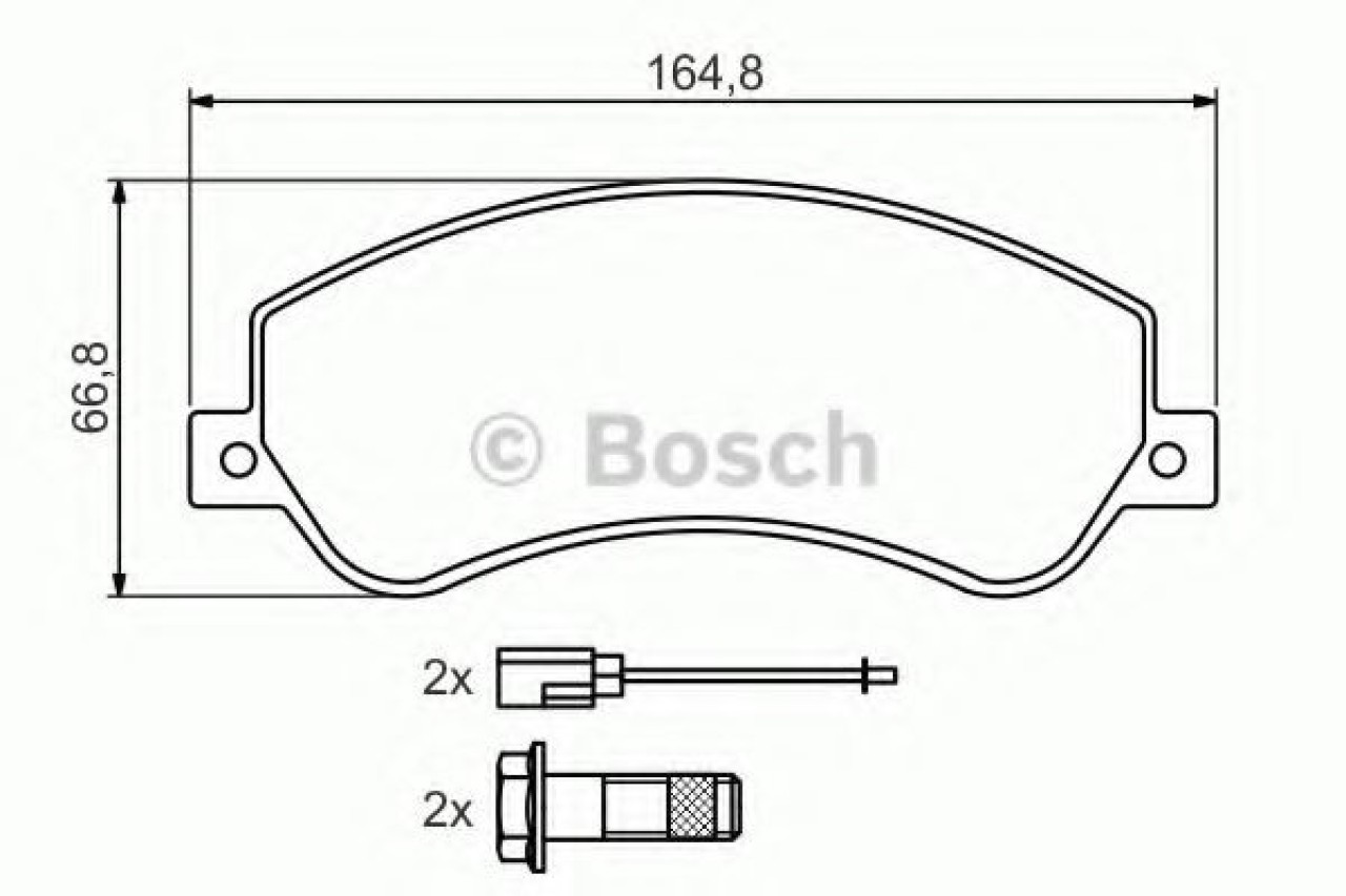 Set placute frana,frana disc FORD TRANSIT caroserie (2006 - 2014) BOSCH 0 986 494 170 piesa NOUA