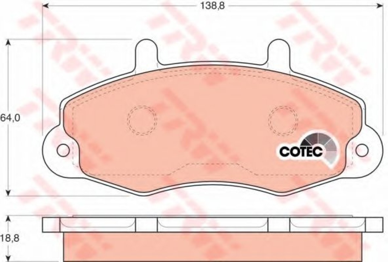 Set placute frana,frana disc FORD TRANSIT caroserie (E) (1994 - 2000) TRW GDB1084 piesa NOUA