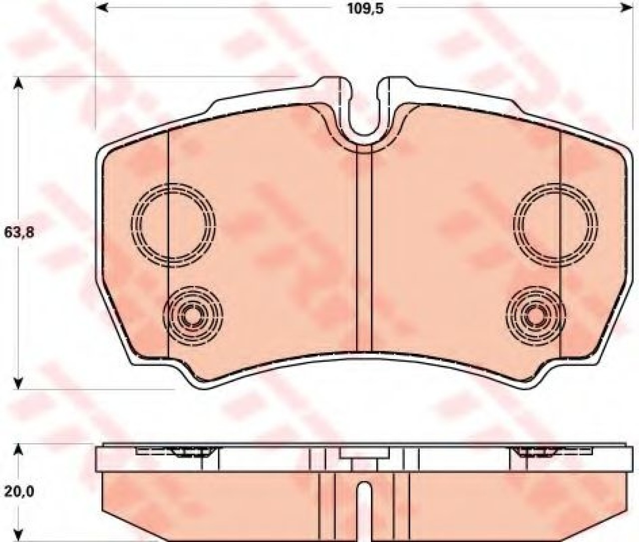 Set placute frana,frana disc FORD TRANSIT caroserie (2006 - 2014) TRW GDB1901 piesa NOUA