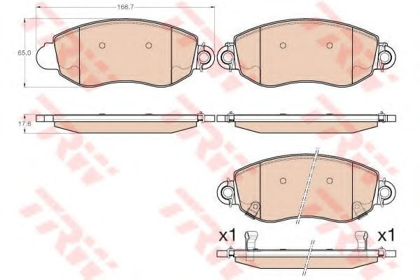 Set placute frana,frana disc FORD TRANSIT caroserie (FA) (2000 - 2006) TRW GDB2006 piesa NOUA