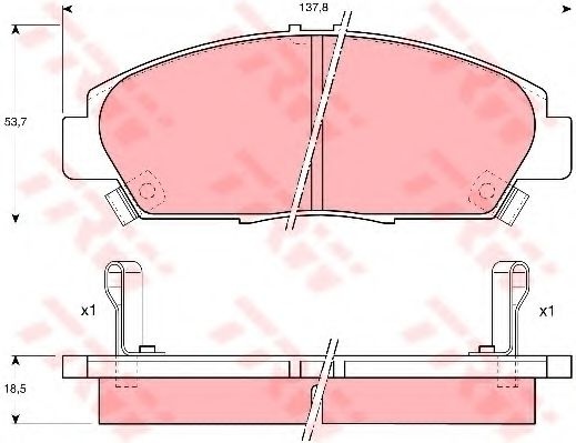 Set placute frana,frana disc HONDA ACCORD VI (CG, CK) (1997 - 2003) TRW GDB1061 piesa NOUA