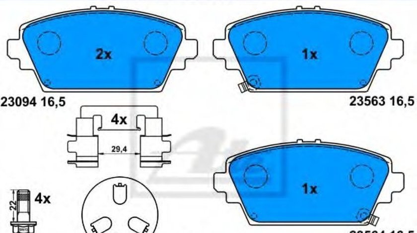 Set placute frana,frana disc HONDA ACCORD VI (CG, CK) (1997 - 2003) ATE 13.0460-5825.2 piesa NOUA