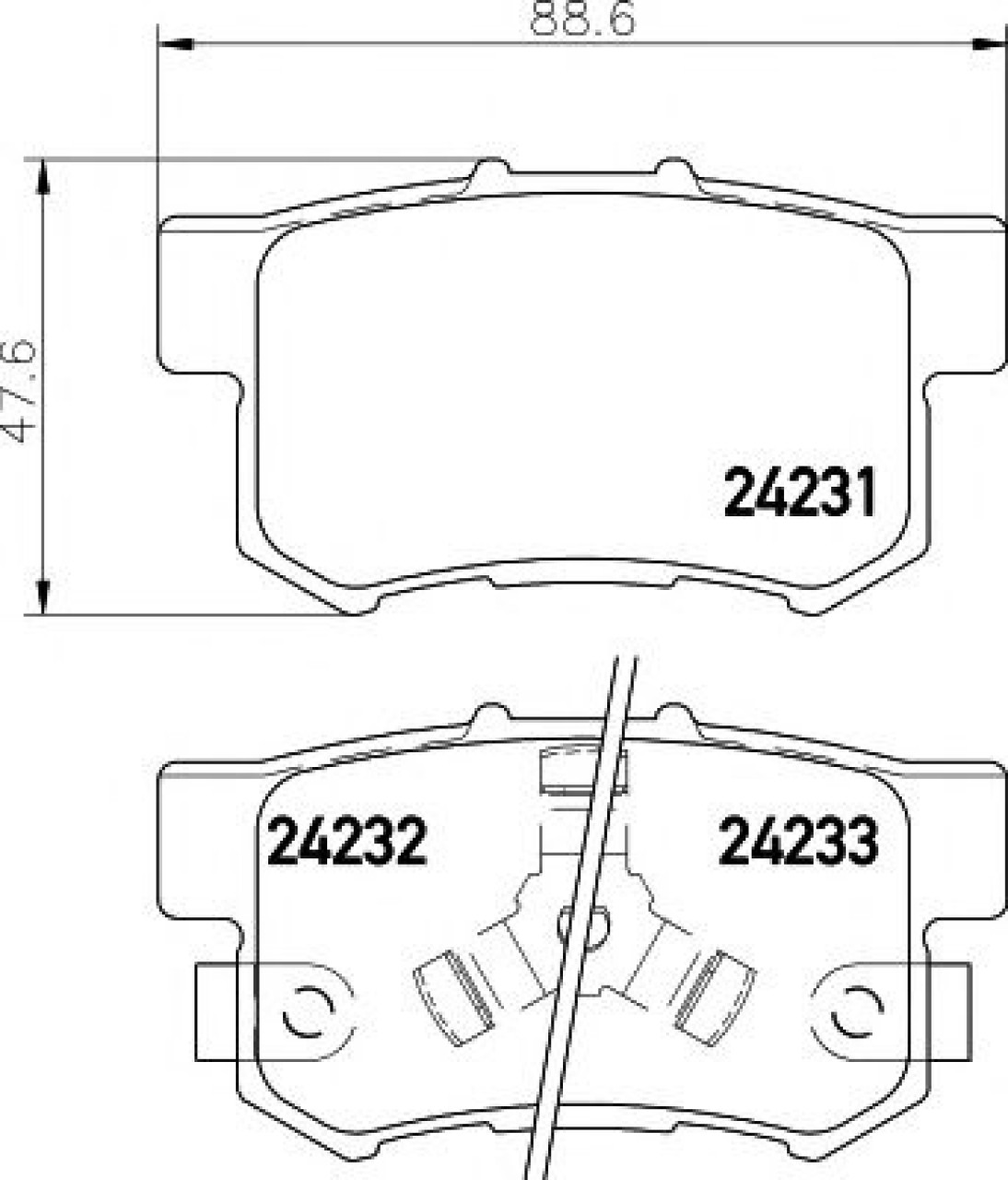 Set placute frana,frana disc HONDA ACCORD VII (CL) (2003 - 2008) TEXTAR 2423101 piesa NOUA