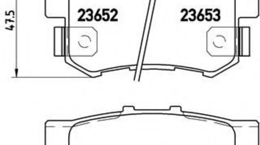 Set placute frana,frana disc HONDA ACCORD VII (CL) (2003 - 2008) BREMBO P 28 039 piesa NOUA