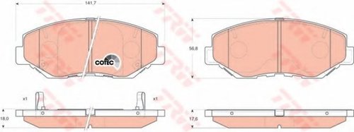 Set placute frana,frana disc HONDA ACCORD VII (CM) (2002 - 2008) TRW GDB3325 piesa NOUA