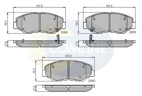 Set placute frana,frana disc HONDA ACCORD VII Tourer (CM) (2003 - 2008) COMLINE CBP31194 piesa NOUA
