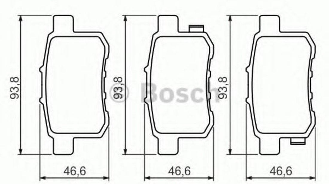 Set placute frana,frana disc HONDA ACCORD VIII (CU) (2008 - 2016) BOSCH 0 986 494 338 piesa NOUA