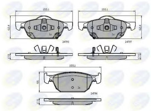 Set placute frana,frana disc HONDA ACCORD VIII (CU) (2008 - 2016) COMLINE CBP32018 piesa NOUA