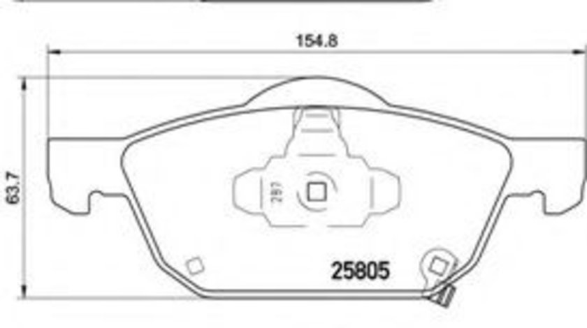 Set placute frana,frana disc HONDA CIVIC IX Tourer (FK) (2014 - 2016) BREMBO P 28 076 piesa NOUA