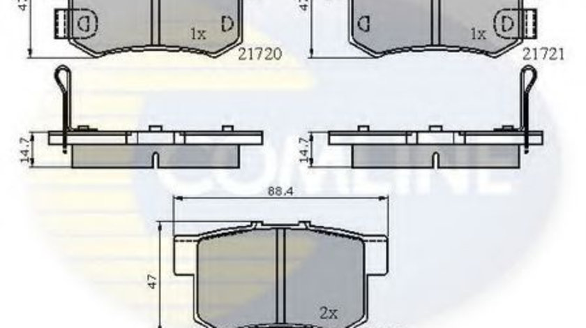 Set placute frana,frana disc HONDA CIVIC IX Hatchback (FK) (2012 - 2016) COMLINE CBP3445 piesa NOUA