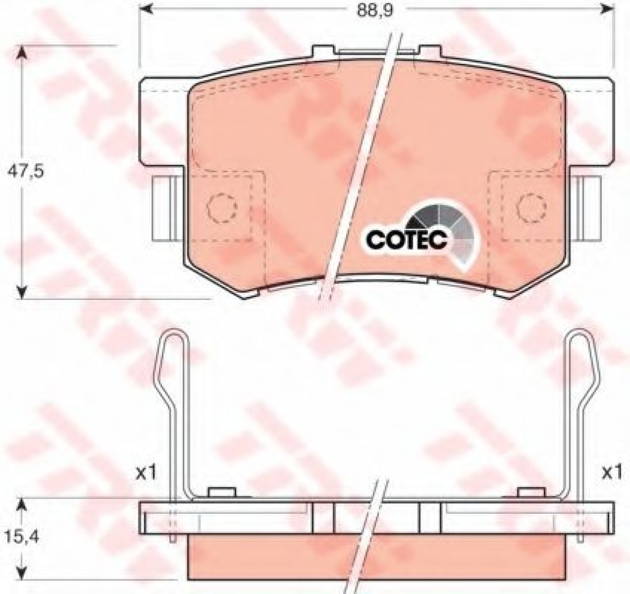 Set placute frana,frana disc HONDA CIVIC VI Hatchback (EJ, EK) (1995 - 2001) TRW GDB3154 piesa NOUA