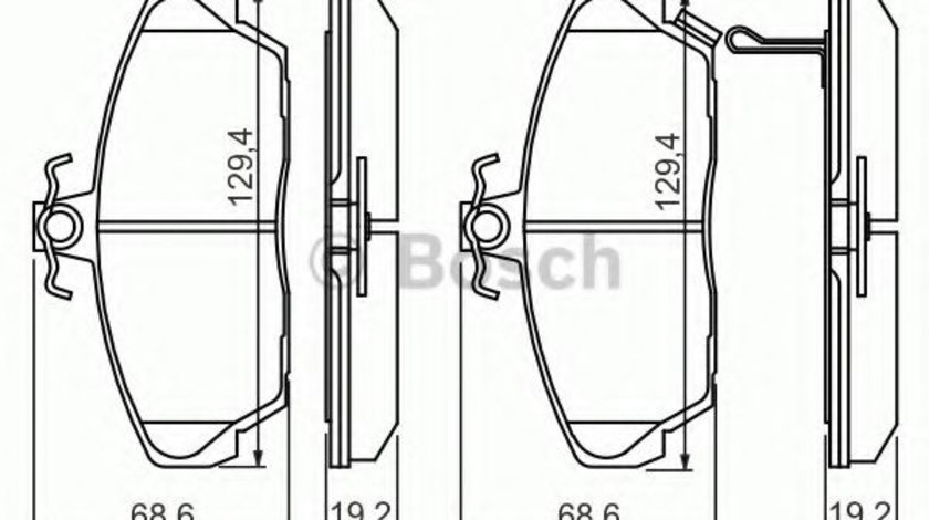 Set placute frana,frana disc HONDA CIVIC VI Hatchback (EJ, EK) (1995 - 2001) BOSCH 0 986 424 214 piesa NOUA