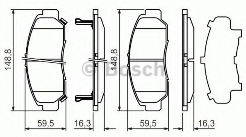 Set placute frana,frana disc HONDA CIVIC VII Hatchback (EU, EP, EV) (1999 - 2006) BOSCH 0 986 424 722 piesa NOUA