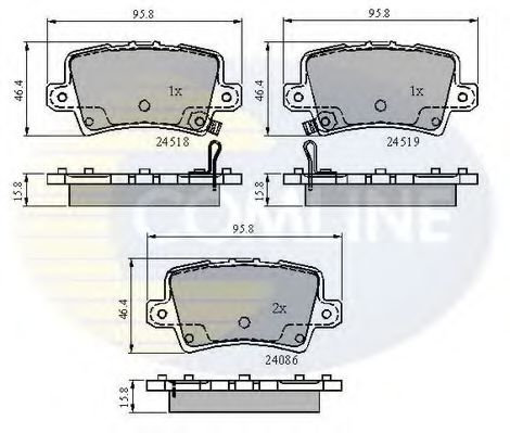 Set placute frana,frana disc HONDA CIVIC VII Hatchback (EU, EP, EV) (1999 - 2006) COMLINE CBP31587 p...