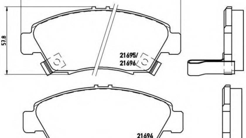 Set placute frana,frana disc HONDA CIVIC VIII Limuzina (FD, FA) (2005 - 2012) BREMBO P 28 023 produs NOU