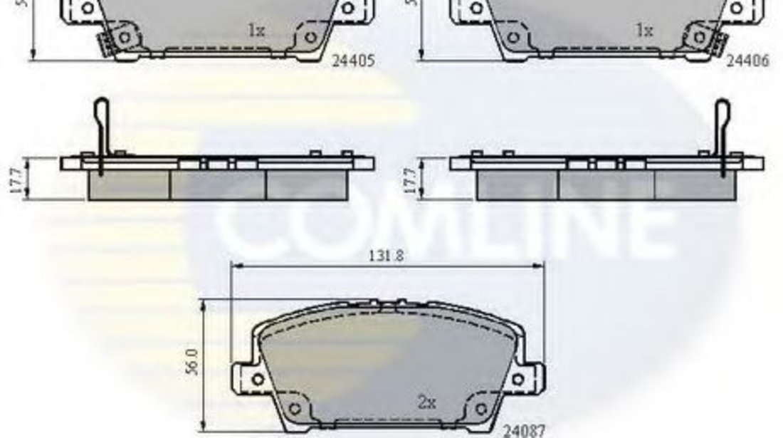 Set placute frana,frana disc HONDA CIVIC VIII Hatchback (FN, FK) (2005 - 2012) COMLINE CBP31586 piesa NOUA