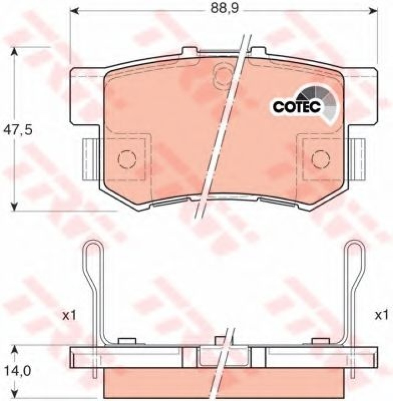 Set placute frana,frana disc HONDA CR-V I (RD) (1995 - 2002) TRW GDB3175 piesa NOUA