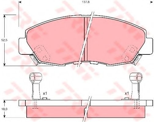 Set placute frana,frana disc HONDA CR-V I (RD) (1995 - 2002) TRW GDB894 piesa NOUA