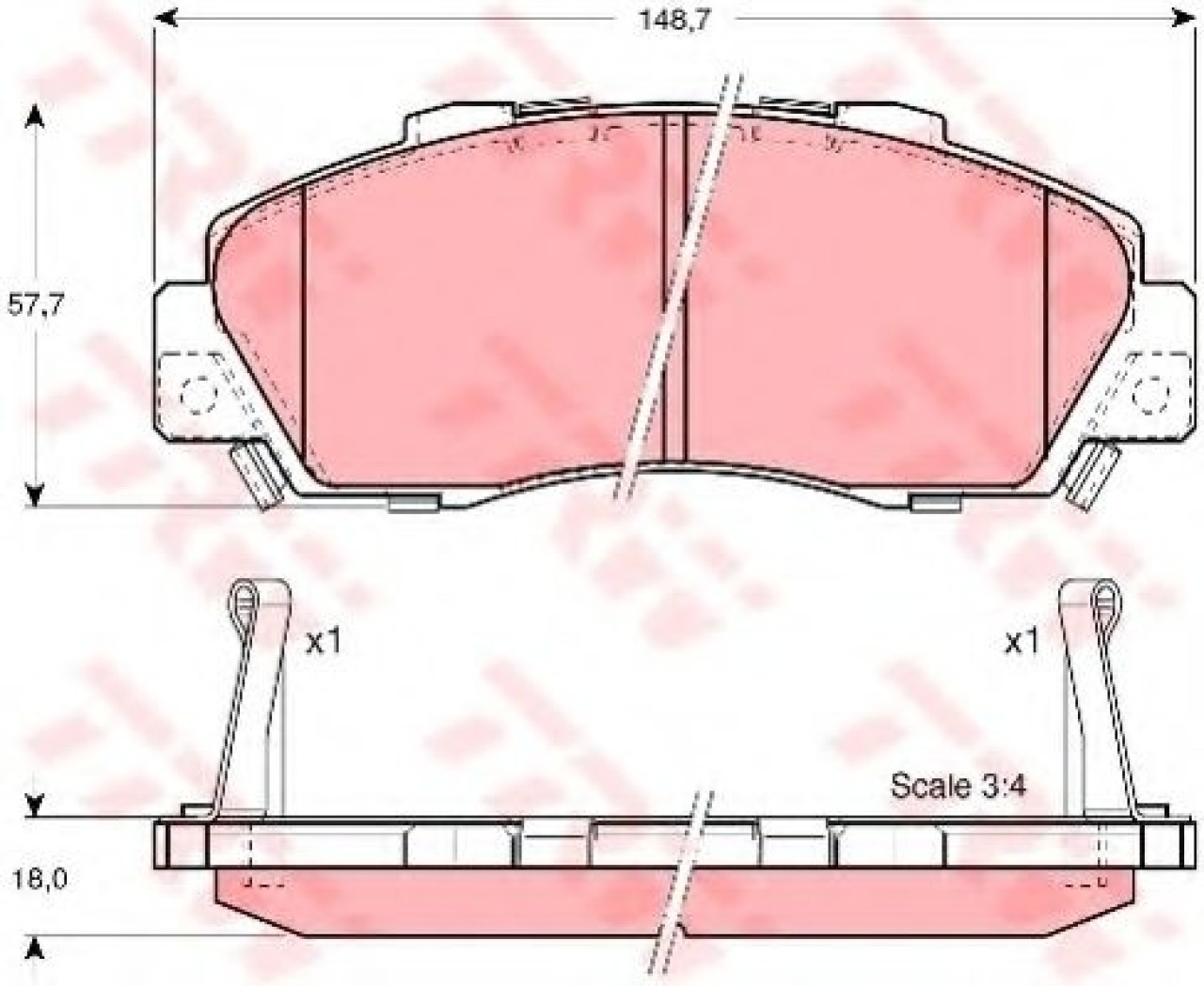 Set placute frana,frana disc HONDA CR-V I (RD) (1995 - 2002) TRW GDB3177 piesa NOUA