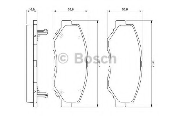 Set placute frana,frana disc HONDA CR-V II (RD) (2001 - 2006) BOSCH 0 986 424 809 piesa NOUA