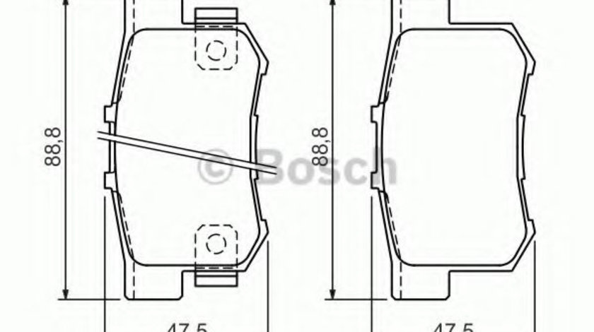 Set placute frana,frana disc HONDA CR-V II (RD) (2001 - 2006) BOSCH 0 986 494 358 piesa NOUA