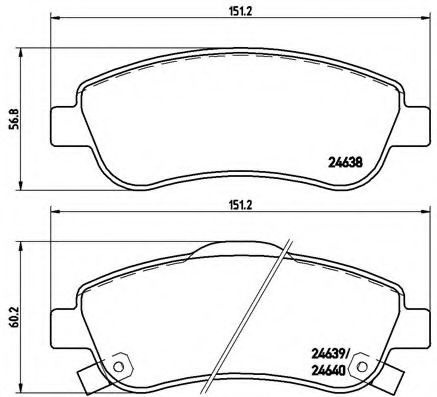 Set placute frana,frana disc HONDA CR-V III (RE) (2006 - 2012) BREMBO P 28 045 piesa NOUA