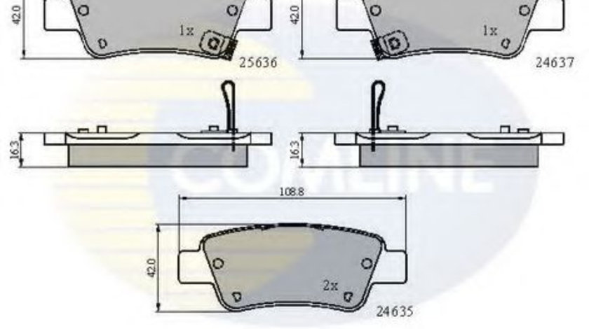 Set placute frana,frana disc HONDA CR-V IV (RE) (2012 - 2016) COMLINE CBP31674 piesa NOUA