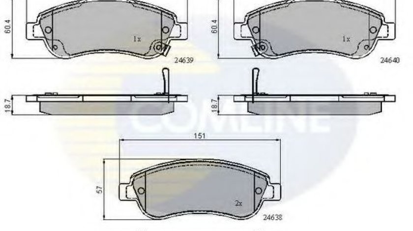 Set placute frana,frana disc HONDA CR-V IV (RE) (2012 - 2016) COMLINE CBP31705 piesa NOUA