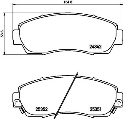 Set placute frana,frana disc HONDA CR-V IV (RE) (2012 - 2016) TEXTAR 2434201 piesa NOUA