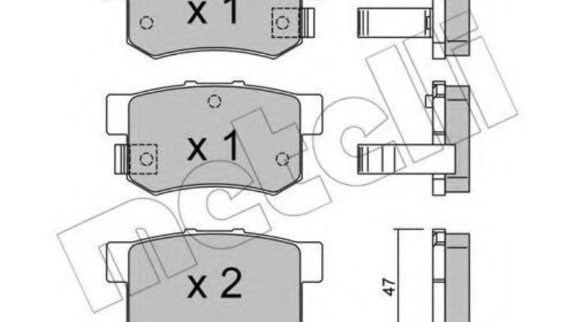 Set placute frana,frana disc HONDA CR-Z (ZF1) (2010 - 2016) METELLI 22-0173-0 piesa NOUA