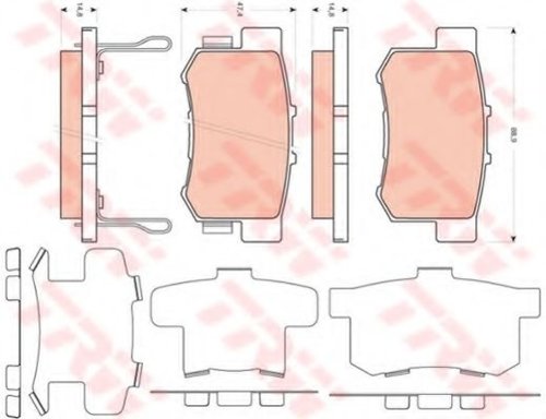 Set placute frana,frana disc HONDA INSIGHT (ZE) (2009 - 2016) TRW GDB3447 piesa NOUA