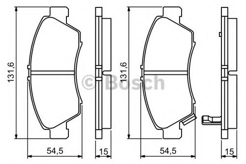Set placute frana,frana disc HONDA JAZZ II (GD) (2002 - 2008) BOSCH 0 986 494 299 piesa NOUA