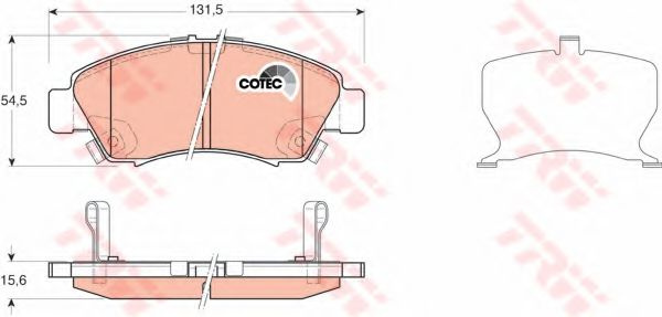 Set placute frana,frana disc HONDA JAZZ II (GD) (2002 - 2008) TRW GDB3212 piesa NOUA