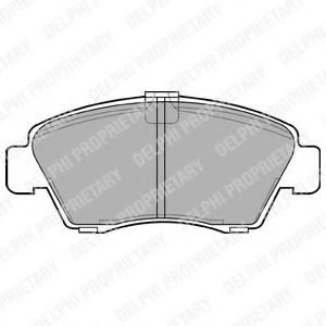 Set placute frana,frana disc HONDA JAZZ II (GD) (2002 - 2008) DELPHI LP810 piesa NOUA