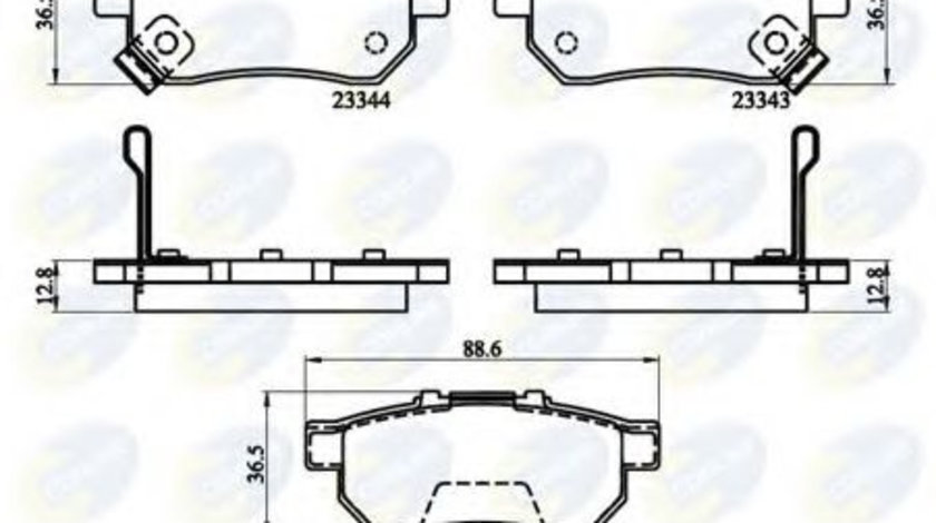 Set placute frana,frana disc HONDA JAZZ III (GE) (2007 - 2013) COMLINE CBP32146 piesa NOUA