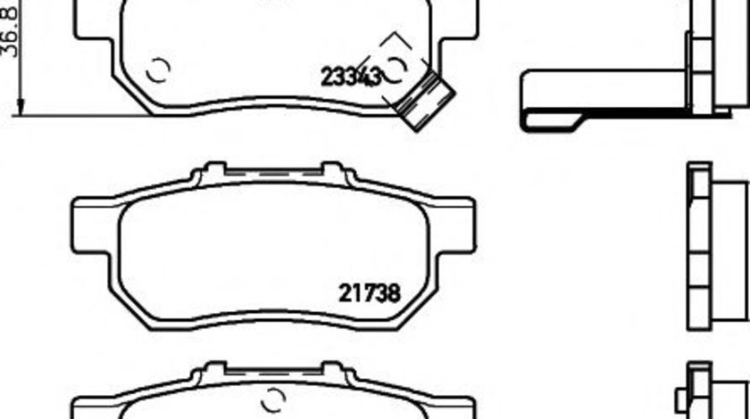 Set placute frana,frana disc HONDA JAZZ III (GE) (2007 - 2013) TEXTAR 2173801 piesa NOUA