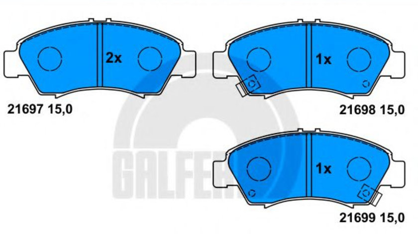 Set placute frana,frana disc HONDA JAZZ III (GE) (2007 - 2013) GALFER B1.G102-1091.2 piesa NOUA