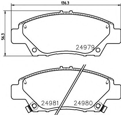 Set placute frana,frana disc HONDA JAZZ IV (GK) (2013 - 2016) TEXTAR 2497901 piesa NOUA