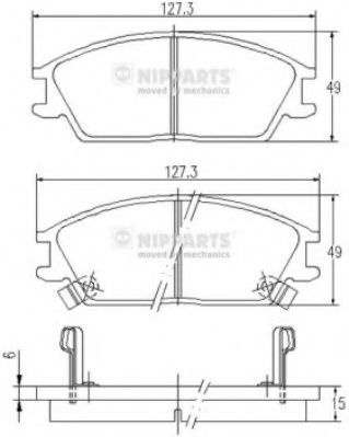 Set placute frana,frana disc HYUNDAI ACCENT II limuzina (LC) (1999 - 2006) NIPPARTS J3600515 piesa NOUA