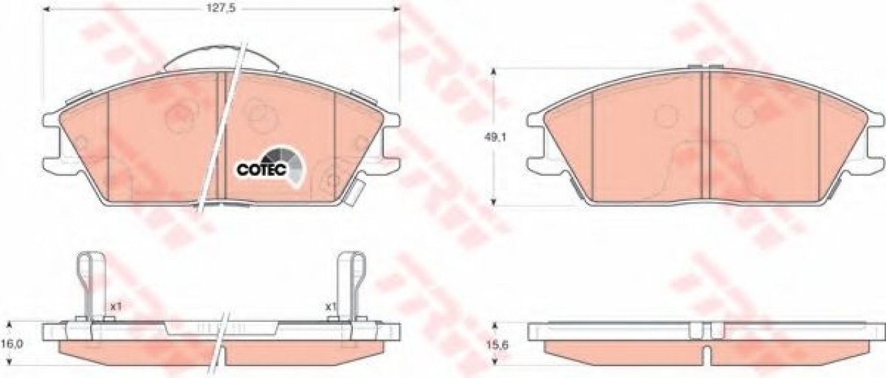 Set placute frana,frana disc HYUNDAI ACCENT II limuzina (LC) (1999 - 2006) TRW GDB3331 piesa NOUA