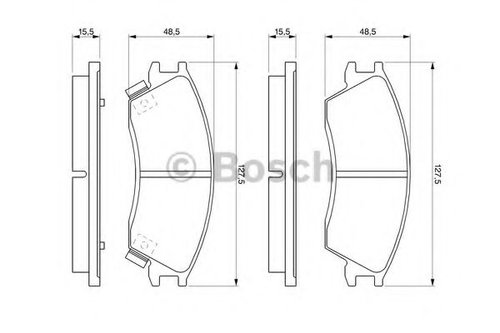 Set placute frana,frana disc HYUNDAI ACCENT II limuzina (LC) (1999 - 2006) BOSCH 0 986 461 127 piesa...