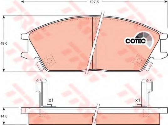 Set placute frana,frana disc HYUNDAI ACCENT II limuzina (LC) (1999 - 2006) TRW GDB893 piesa NOUA
