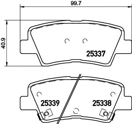 Set placute frana,frana disc HYUNDAI ACCENT IV limuzina (RB) (2010 - 2016) TEXTAR 2533701 piesa NOUA