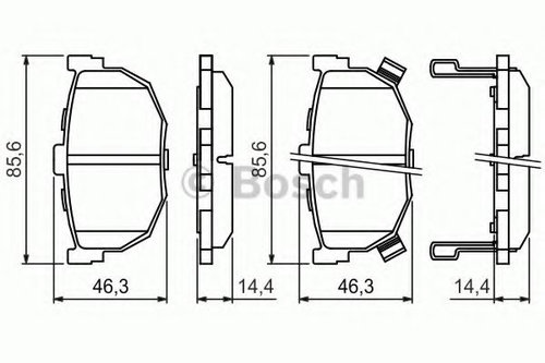 Set placute frana,frana disc HYUNDAI COUPE (GK) (2001 - 2009) BOSCH 0 986 424 418 piesa NOUA