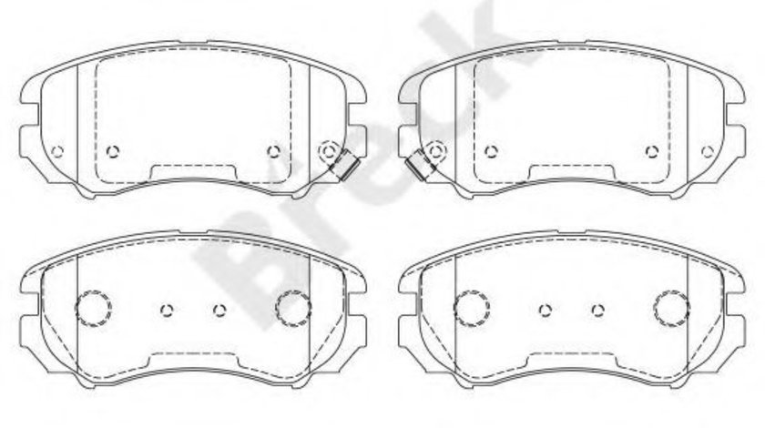 Set placute frana,frana disc HYUNDAI COUPE (GK) (2001 - 2009) Break 23891 00 701 10 piesa NOUA