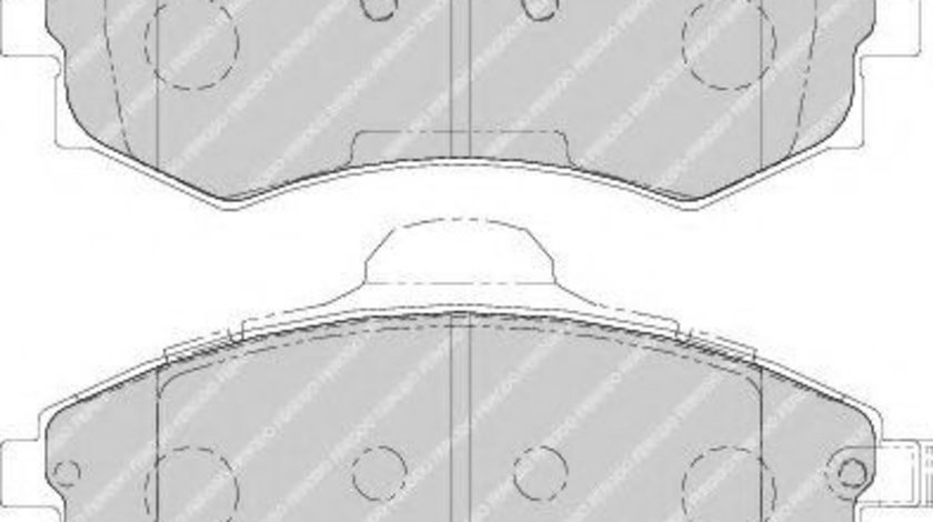 Set placute frana,frana disc HYUNDAI COUPE (RD) (1996 - 2002) FERODO FDB1737 piesa NOUA