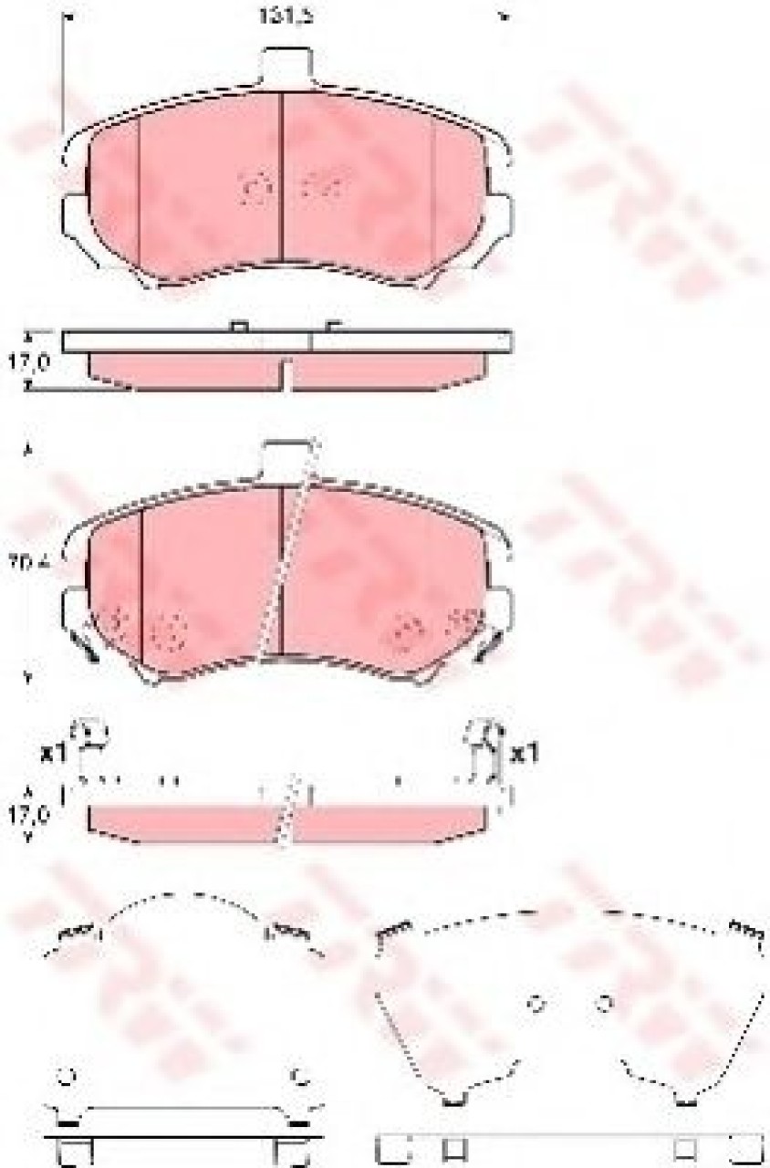 Set placute frana,frana disc HYUNDAI ELANTRA limuzina (XD) (2000 - 2006) TRW GDB3431 piesa NOUA
